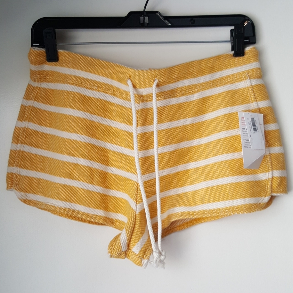 Striped cali fleece shorts for women